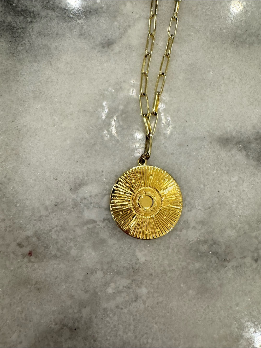 Gold Sunburst Pendant Necklace - Women Jewelry (4 necklaces for 1 Price)